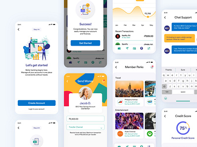 BDO Mobile App - Screen Explorations bank bank app banking dashboard bankingapp finance money savings ui ui design ui designer uiux ux design ux designer