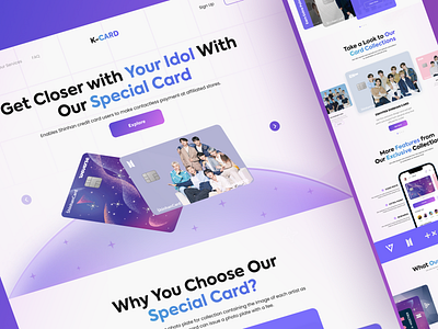 KCARD - Credit Card Landing Page bank banking card case study design finance fintech header landing page mobile app money product design savings technology ui uidesign uiux ux web design website