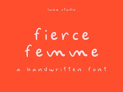 Fierce Femme Handwritten Font branding font display font handwriting font handwritten handwritten font type typeface typo typographic typography