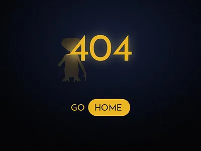 E.T. Go Home 404 affinity designer e.t. error page film illustration movie
