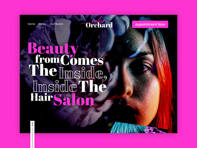 Orchard Salon branding design flat typography ui ux web website website design