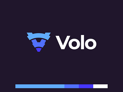 Volo | Logo design blue branding branding design car for sale identity internet net network networking unused v letter v letter logo vector vehicle visual visual design visual identity wifi wifi logo