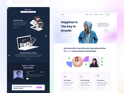 GenC Landing Page agency website app branding branding agency branding design clean colorful concept dark design digital exploration fresh icon illustration landing page ui uiux ux website