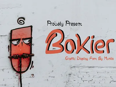 Bokier Graffiti Script Display Font background business concept design display font graffiti digital illustration logo script font script lettering typhography vector