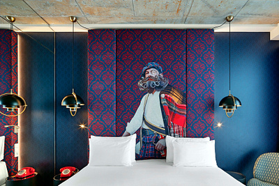 HEADBOARD DESIGN FOR NORTHWEST ROOM art collage collageart hotel hoteldesign mural mural design muralart muralist photoshop