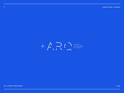 + ARQ Project arq arquitectura arquitecture arquiteto arquitetura blue brand brand design brand identity logo logodesign logotype mark