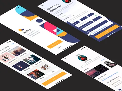 Amplify - Freelance App app app design application application design application ui design figma mobile application mobile application design mobile ui ui