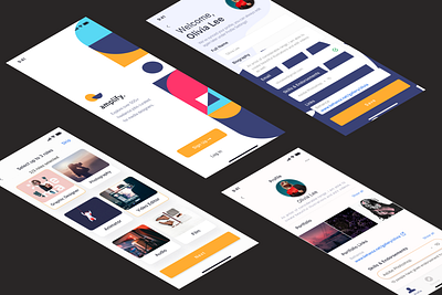 Amplify - Freelance App app app design application application design application ui design figma mobile application mobile application design mobile ui ui