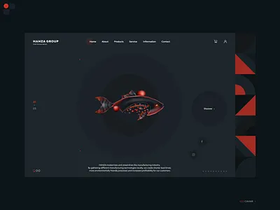 Red Caviar - Hanza Group collaboration fish group hanza illustration interaction design landing page design portfolio project red caviar ui ui design web
