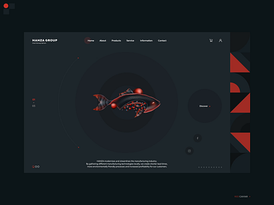 Red Caviar - Hanza Group collaboration fish group hanza illustration interaction design landing page design portfolio project red caviar ui ui design web