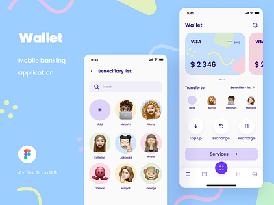 Wallet App app design bank app banking credit cards financial app money app money managmant money transfer payment app ui ui design ui kit ux ux design wallet app