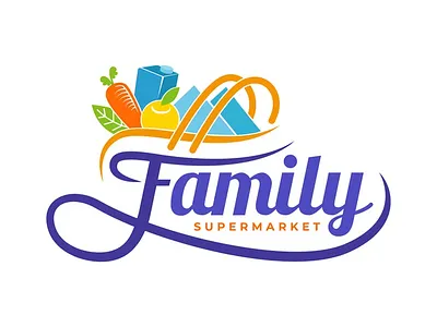 supermarket logo with groceries logo logo design logodesign logos logotype supermarket