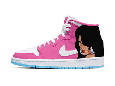 Custom sneakers - GTA Vice City art character design fanart game gta hero illustration illustrator nike sneakers vector