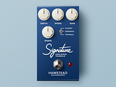 Hamstead Signature Tremolo audio guitar pedal music sketch sketchapp tremolo vector