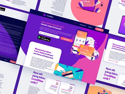 CrediNex Landing Page card credinex desktop finance finance business landing page landing page design uiux