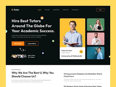 Tutor Finding Website classroom college course app e learning education website landing page mentor online class online course online education online learning online school online university student study teacher training tutor web design website