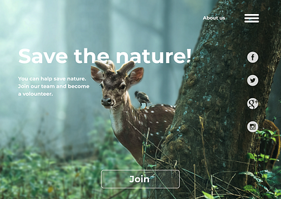 Nature design ecology homepage nature ui web