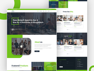 RassBiotech biotechnology branding chemical design landingpage new trend ui ux webdesign