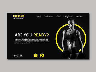 Fitness Website Concept app app design creativity design fitness graphicdesign gym illustrator landing page landing page design photoshop webdesign webpage webpagedesign