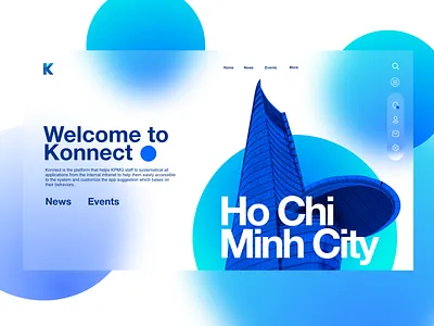 Konnect Homepage UI design application application design branding branding concept branding identity concept connect creative hightech illustraion innovation internal intranet network products technology typography ui design visual website