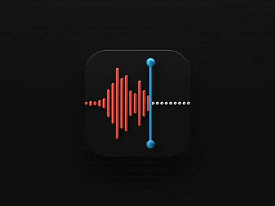 Voice Memos Icon 3d 3d animation animation big sur icon ios motion