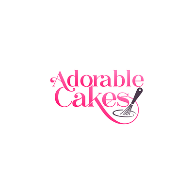 Adorable Cakes Logo Concept branding classy elegant logo design modern typography