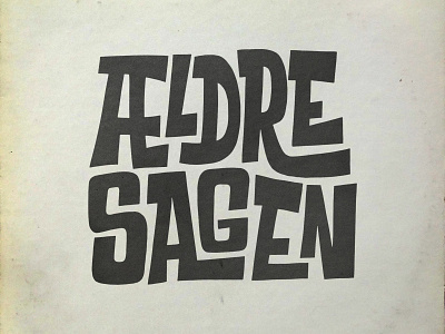 Ældre Sagen cover art hand lettering logo print typography