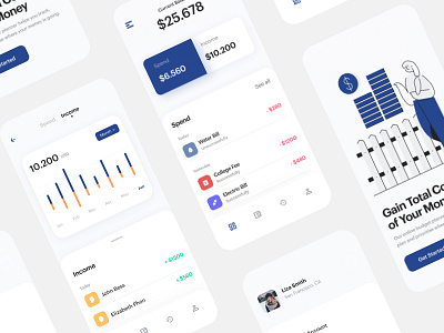 Budget Planner Mobile App app banking app budget design dribbble figma finance app flat ios minimal mobile uidesign ux