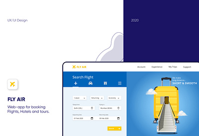 FLY AIR - Web-App Design | UI Design travel website ui user experience user interface design uxui visual web design website website design