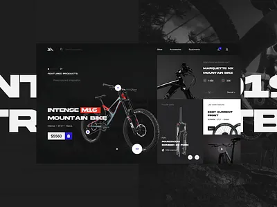 Mountain Bike Online Shop Exploration bike bike shop downhill ecommence ecommerce design enduro interaction design mountain bike online shop online shopping website design