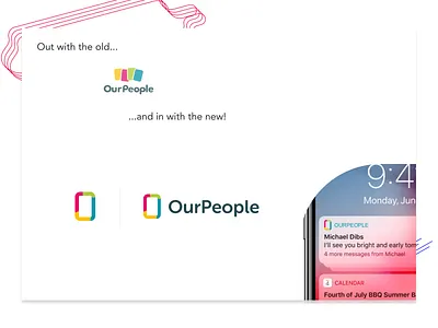 OurPeople logo redesign brand design logo