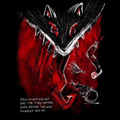 Creepy Red Riding Hood art illustration illustrator