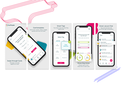 OurPeople app store screenshots brand design