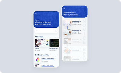 Online Learning Platform app design edtech education mobile ui uiux ux