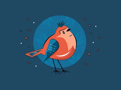 Fatty Bird 2d 2d art animal art artist artwork bird branding character characterdesign color design draw flat illustration illustrator vector vectorart
