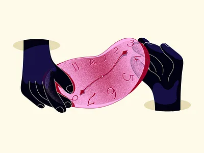 Play with time agenda clock design hands illustration planning schedule time