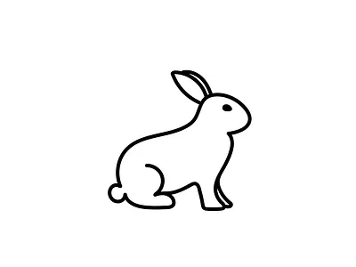 Rabbit animal branding design flat icon design illustration inspiration logo mark minimalism rabbit simple vector