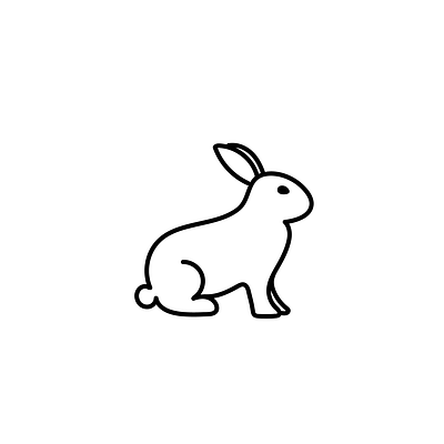 Rabbit animal branding design flat icon design illustration inspiration logo mark minimalism rabbit simple vector