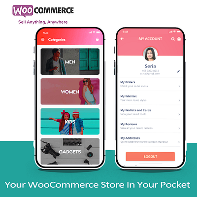 WooCommerce Mobile App solutions - Build your own e-store appdeveloper appmaker apptechno mcommerce mobileapp onlinestore shopping technologies uidesign uxuidesign