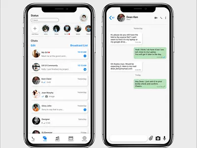 WhatsApp Redesigned UI ux design whatsapp chat app ui design