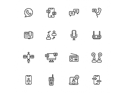 16 Communication Icons ai communication communication icon communication vector download free download freebie graphicpear icon design icons download icons pack icons set illustration illustrator logo logo design symbol vector design vector download vector icon