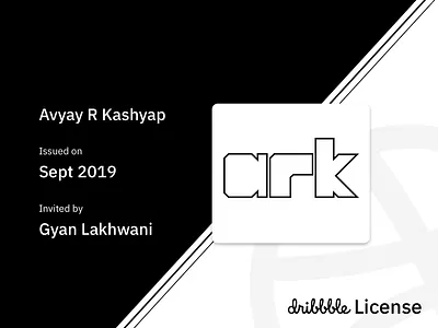 Dribbble License blackandwhite design intro sketch