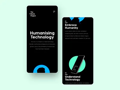 The Bionic Project: Website UI Design Project design ui web design website design
