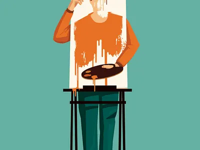 Personality character conceptual digital editorial folioart illustration painting stephan schmitz