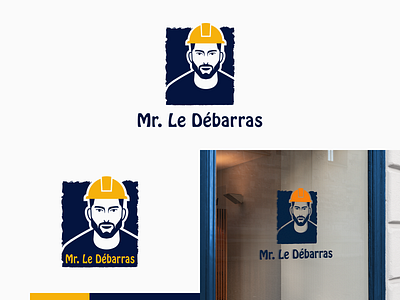 Monsieur le Débarras branding design ditch get rid hat icon illustration illustrator logo logo design logodesign logomark man old stuff vector