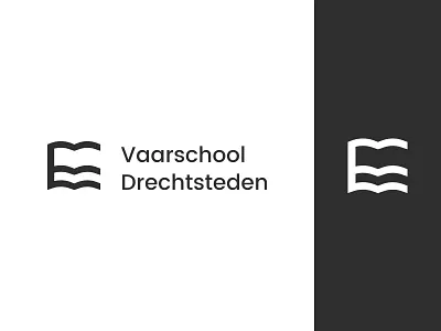 Logo Design for Vaarschool Drechtsteden book branding education logo waves