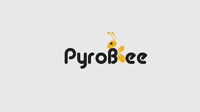 pyroobee 01 bee logo logo design