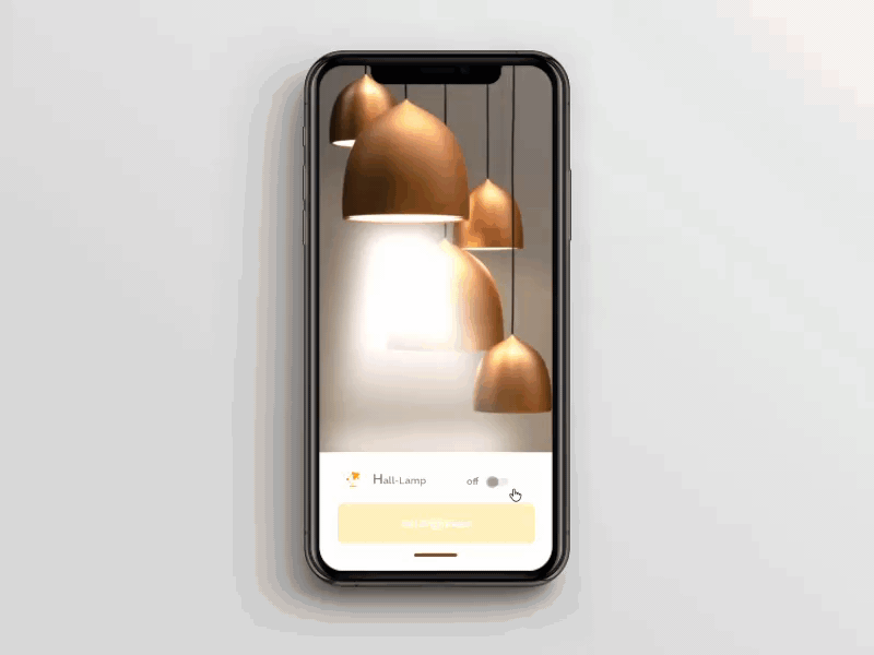 Light animation trigger adobexd animated gif design mobile mockup template ui ux