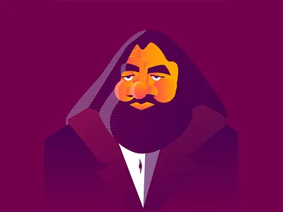 Rubeus Hagrid - 2/6 fanarts design digitalart graphic art graphicdesign graphicdesigner illustration illustrator vector vectorgraphics vectorillustration