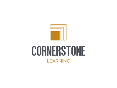 CORNERSTONE LEARNING branding flat logo